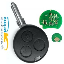 ✅TELECOMANDO CHIAVE PER SMART FORTWO 450 3TASTI COMPLETA CHIP SCHEDA ELETTRONICA