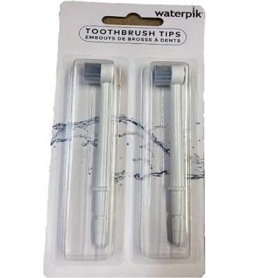 Waterpik Water Flosser Toothbrush Tips - Pack Of 2 (Colour Of Tips May Vary)