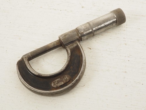 Vintage STARRETT 0-1 Inch Machinist MICROMETER No. 436-1 IN Carbide Tips - Picture 1 of 4
