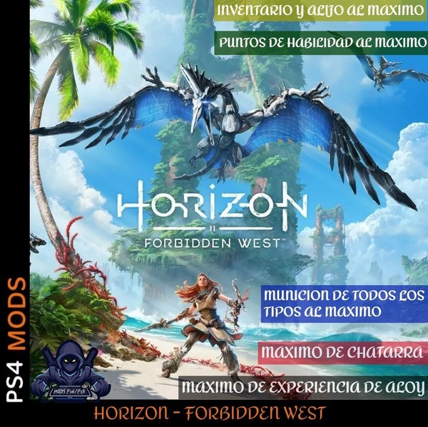 Horizon forbidden west MODS ps4,NO ES EL JUEGO¡¡leer bien la descripcion!!