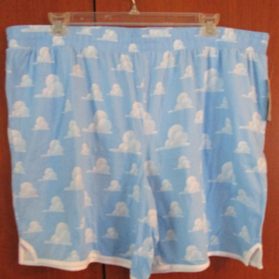 New Disney Parks Casual Shorts w Clouds 3XL Cotton Poly Drawstring Waist 44 S 20