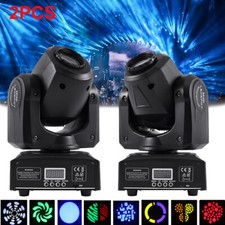 2PCS 60W LED Moving Head Stage Light RGBW Gobo Beam Spot Lighting DJ Disco DMX