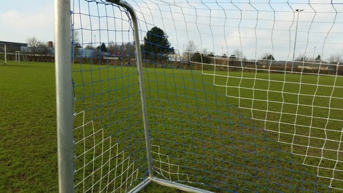 Fußball Tornetz 7,32x2,44m oben 80 unten 150 Stärke 3mm blau/ weiß - Picture 4 of 5