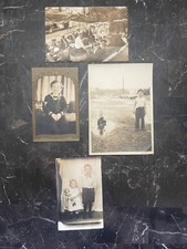 Vintage Lot Of 4 Black White Photos From 1920s, 30s History Family-Free Ship
