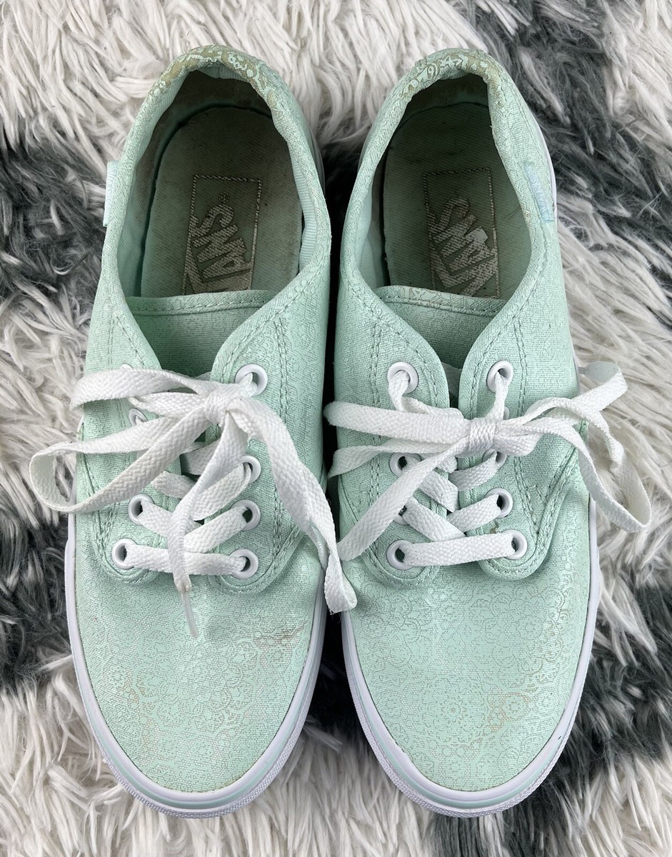 Van's Women's Mandala Floral Printed Low Top Sneakers Size Green