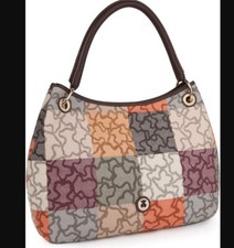 Tous Orange-brown Colored Kaos Cuadrados Tote Bag Tous