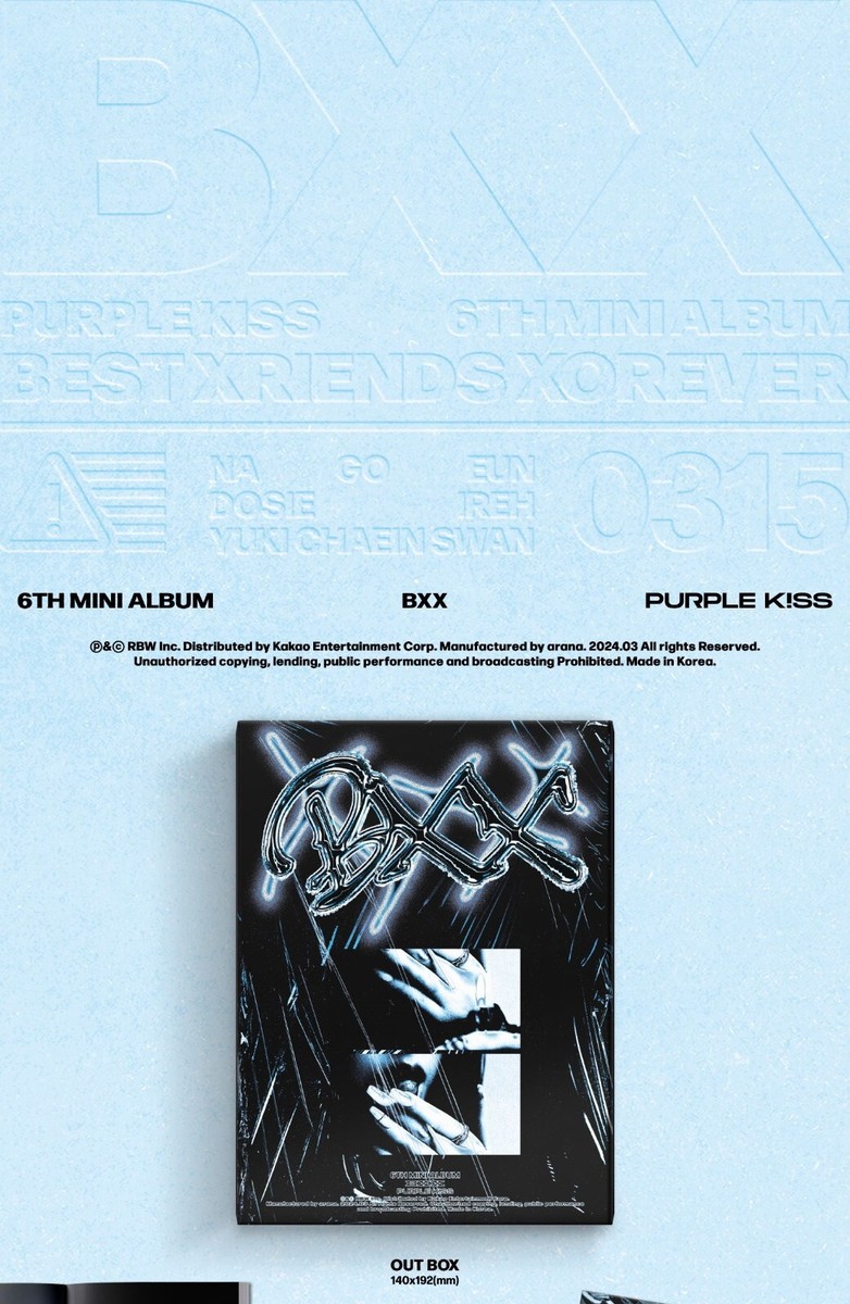 K-POP PURPLE KISS 6th Mini Album BXX CD+96p P.Book+P.Card+Lyric+