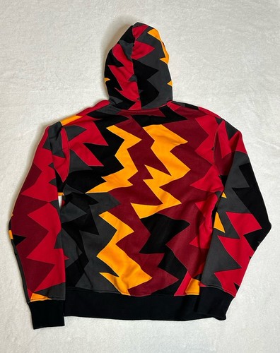 Jordan Hoodie Flight MVP AOP Red Yellow Gray FB7014-619 Men’s Size M - Picture 4 of 8