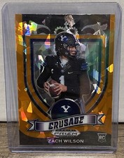 2021 Panini Prizm Draft Picks Crusade ZACH WILSON Orange Ice no.168