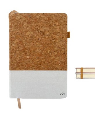 Notizbuch A5, hochwertiges Leinen & Kork Hardcover, Notebook, unliniert a5, J...