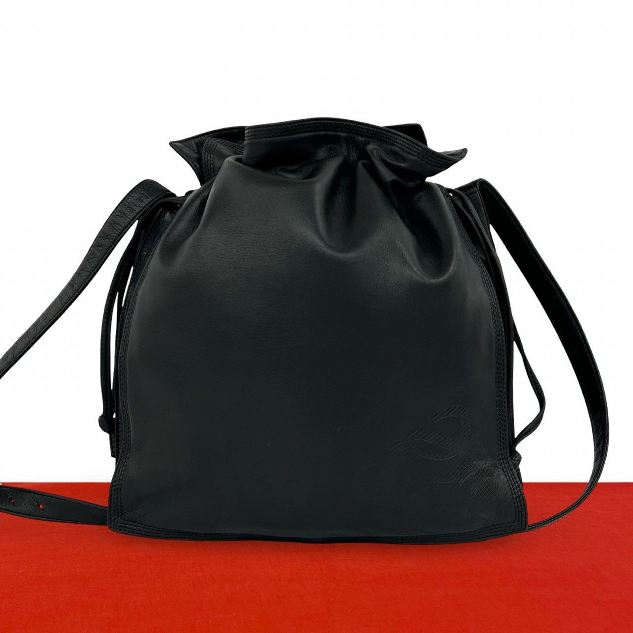 excellent condition rare item LOEWE vintage Anagram logo nappa leather genuin