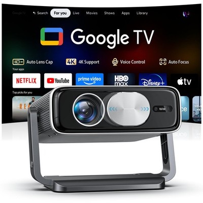 Smart 4K Projector [Bundled with Google TV Stick] with WiFi and Bluetooth, 25...