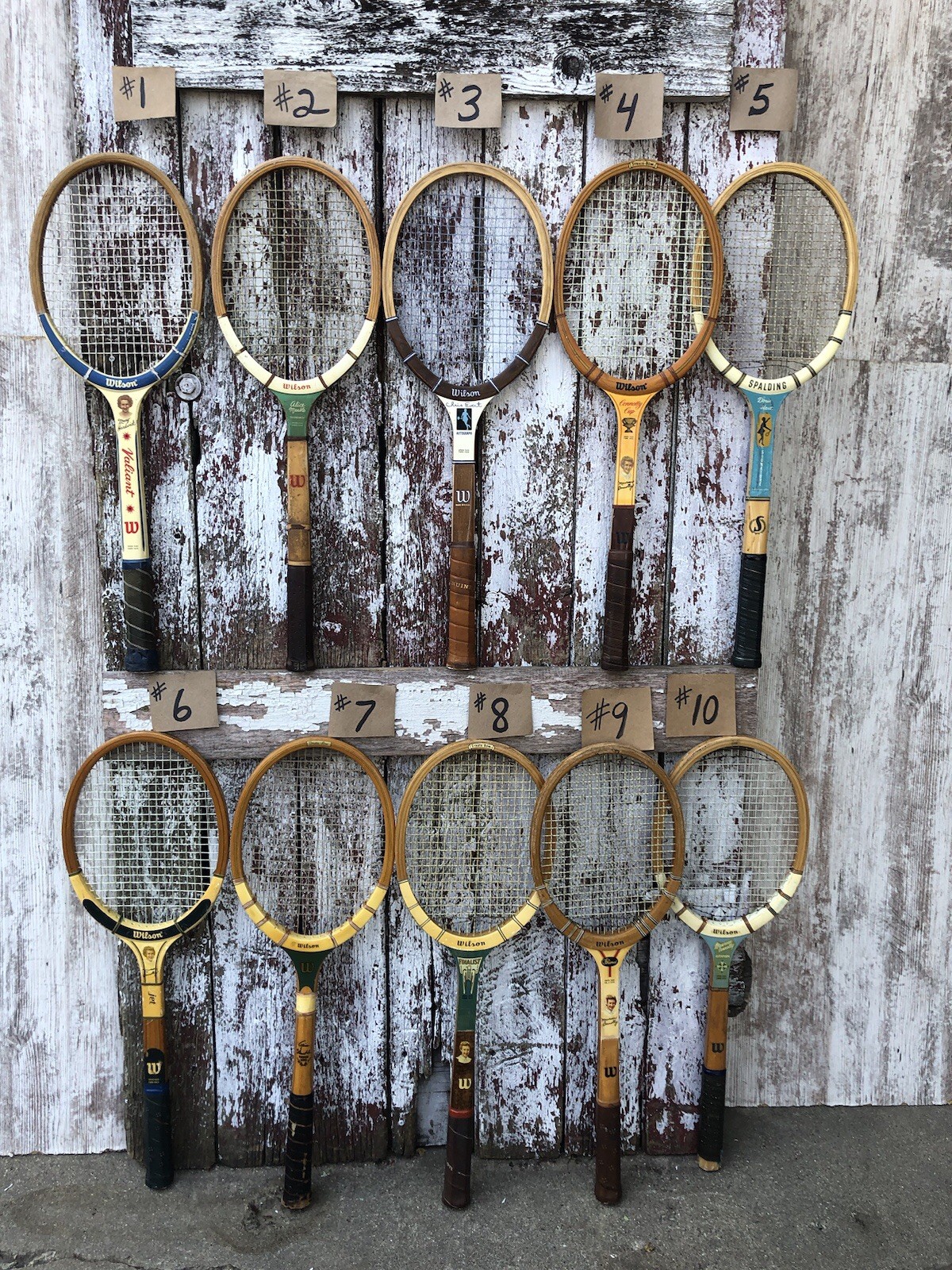 Wood Tennis Racket Bulk Lot Wilson Spalding Chris Evert Wome