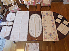 ANTYCZNE/VINTAGE HAFTOWANE, RĘCZNIE ROBIONE BIEŻNIKI, ZESTAWY STOŁOWE, PODUSZKI COVRS ~ 41 PARTII