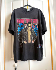 Vintage WWF The Rock Know Your Role Shirt XL Black WWE Wrestling TNJ 100 Cotton