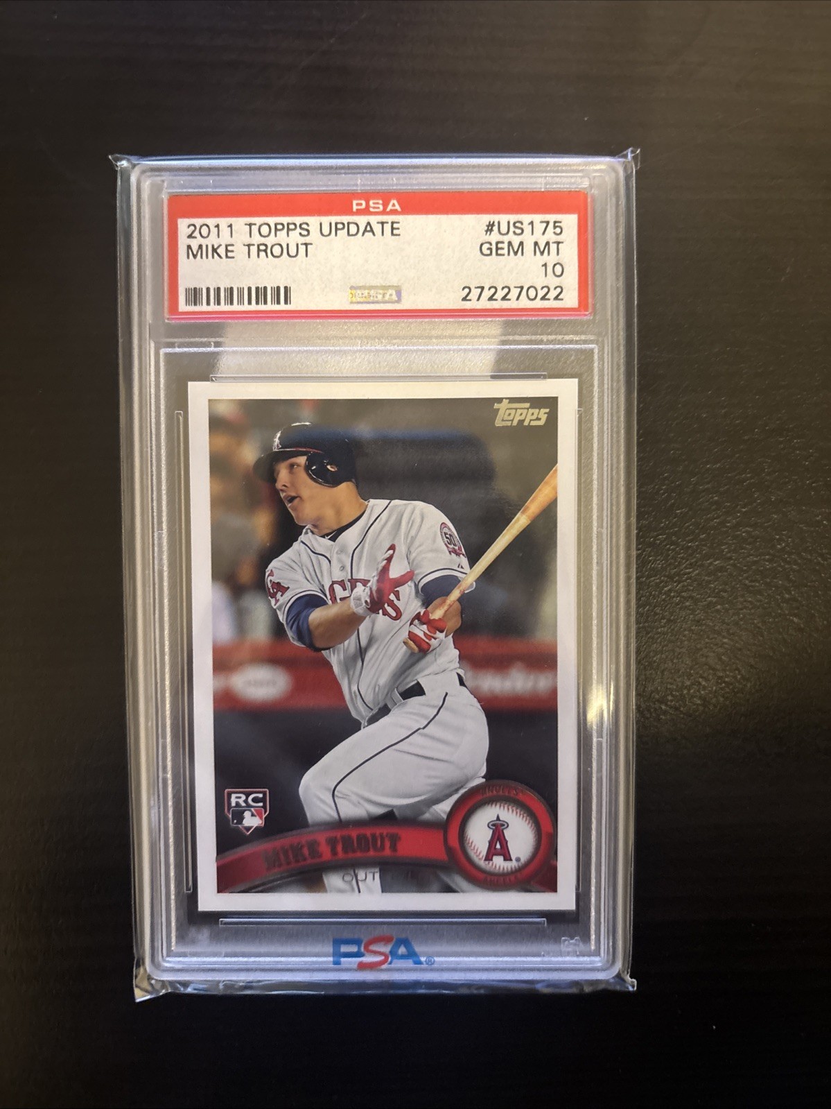 2011 Topps Update #US175 Mike Trout Angels RC Rookie PSA 10 GEM MINT