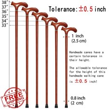 YIVIYAR Wooden Walking Cane Comfort Grip Seniors Mobility Aid