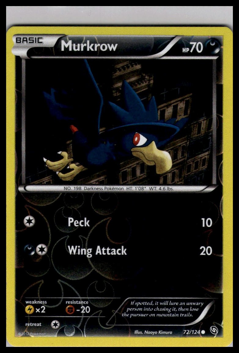 NM Murkrow Reverse Holo 72/124 | Pokemon Dragons Exalted