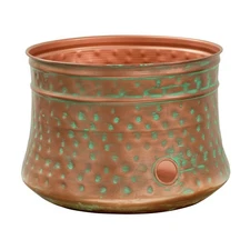 1917-G Hose Pot, Hammered, Patina