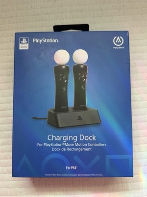 New PowerA Charging Dock For Playstation Move Motion Controllers Black PS4