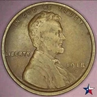 1918 D Lincoln Wheat Cent ~ Very Good Album Coin ~ Lower Mintage ~ Free Shipping