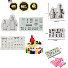 3pcs Building Bricks Robots Silicone Molds for DIY Candy Making Tools | Fonda...