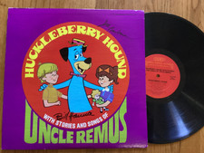 BILL HANNA & JOE BARBERA AUTOGRAPHED "HUCKLEBERRY HOUND" UNCLE REMUS 1977 RECORD