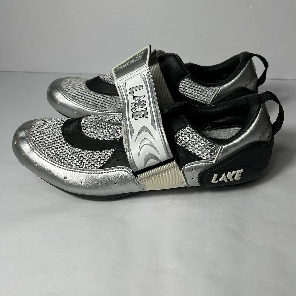 Chaussures De Cyclisme Lake Pour Femme - Taille US 7 (EU 38) - Noir Et Gris Cuir