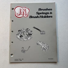 J&N Auto Electric Inc. Brushes Springs & Brush Holders 1998 Catalog #910-03810