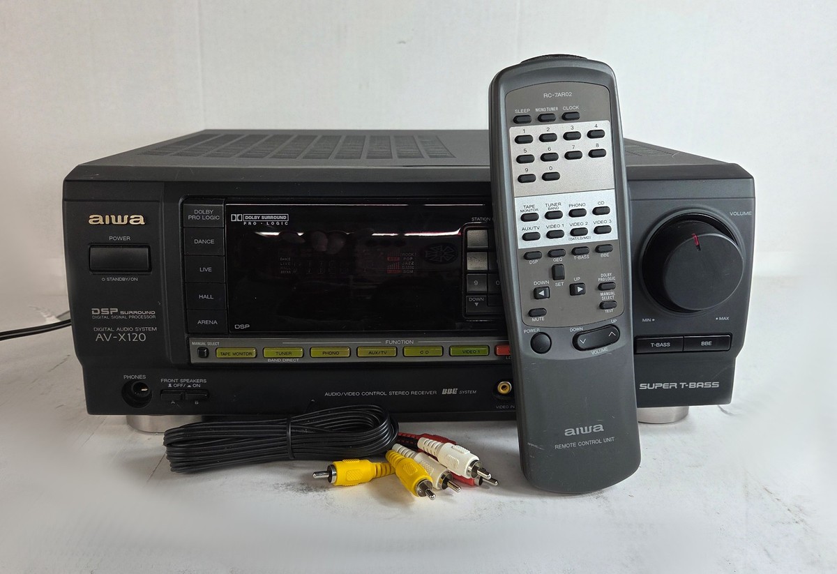 Aiwa AV-X120 5.1 AV Surround Sound Receiver Tested and Working