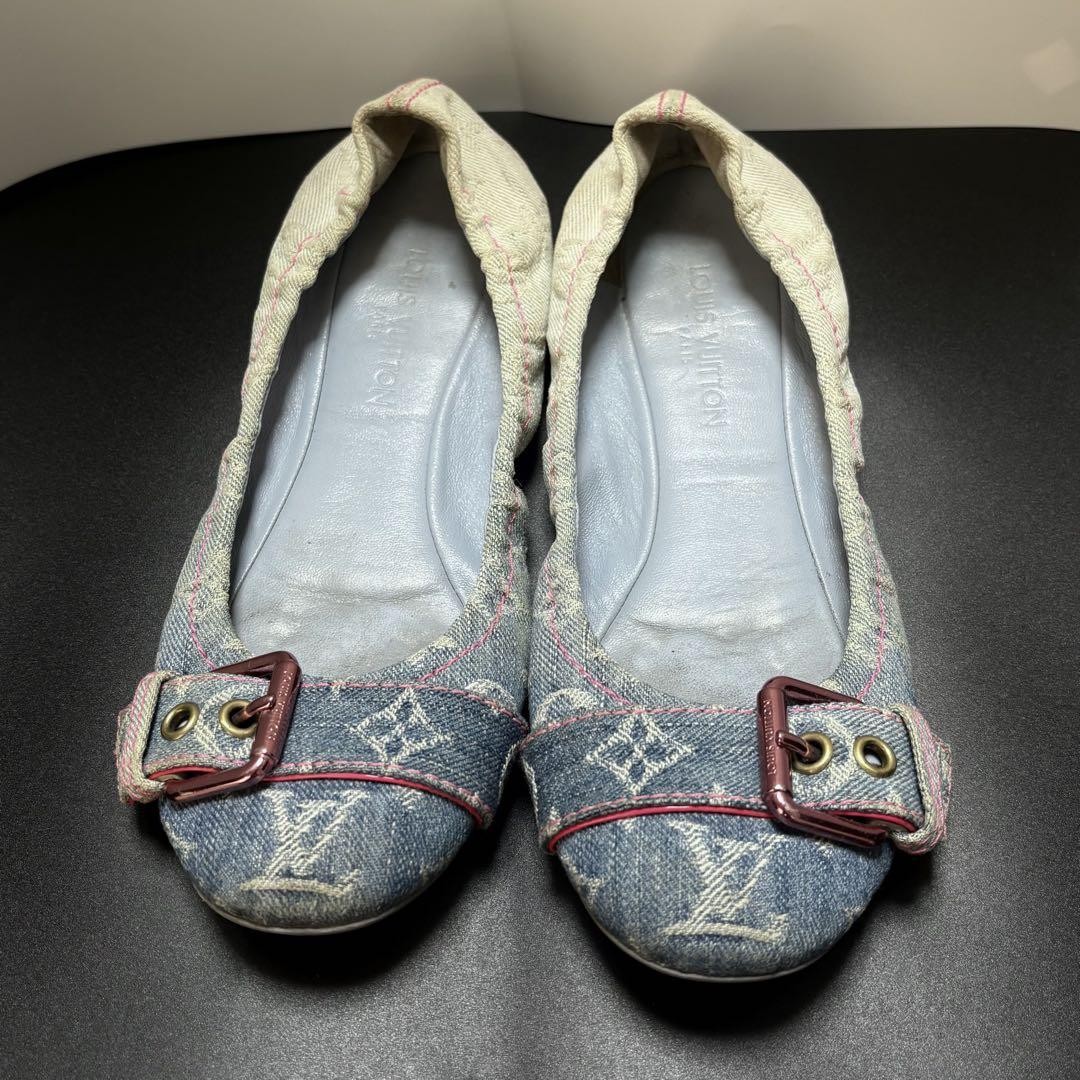 Louis Vuitton Ballet Shoes Pumps Monogram EU 35.5 US 5.5 Indigo Blue Auth thumbnail 23