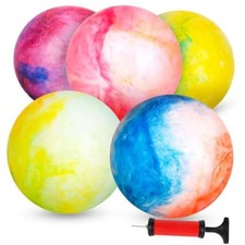 5-Pack 12-Inch Playground Balls, Sensory Kickball Dodgeball Set with Air 12"
