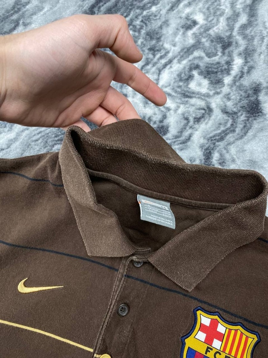 希少 美品 FC Barcelona 08 09 ポロシャツ ブラウン 茶 XL Nike Barcelona 2008 2009 Polo Shirt Men Size M | eBay