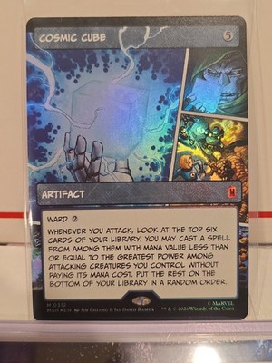Cosmic Cube Borderless FOIL (0312) Marvel Super Heroes MTG MINT  