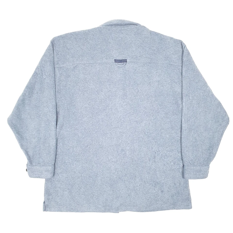 POINT ZERO Camisa Azul Polar Sobrecamisa Cabaña Camping Festival Manga Larga L Foto 3 de 4