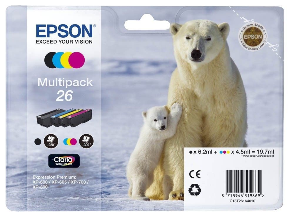 Cartouche d'encre Epson Polar bear la pureté des couleurs Claria Premium