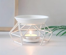 DIFFUSORE OLI ESSENZIALI IN METALLO E CERAMICA BRUCIATORE DI ESSENZE 