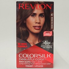 Revlon ColorSilk Beautiful Color Hair Dye 47 Medium Rich Brown Permanent NIB Kit