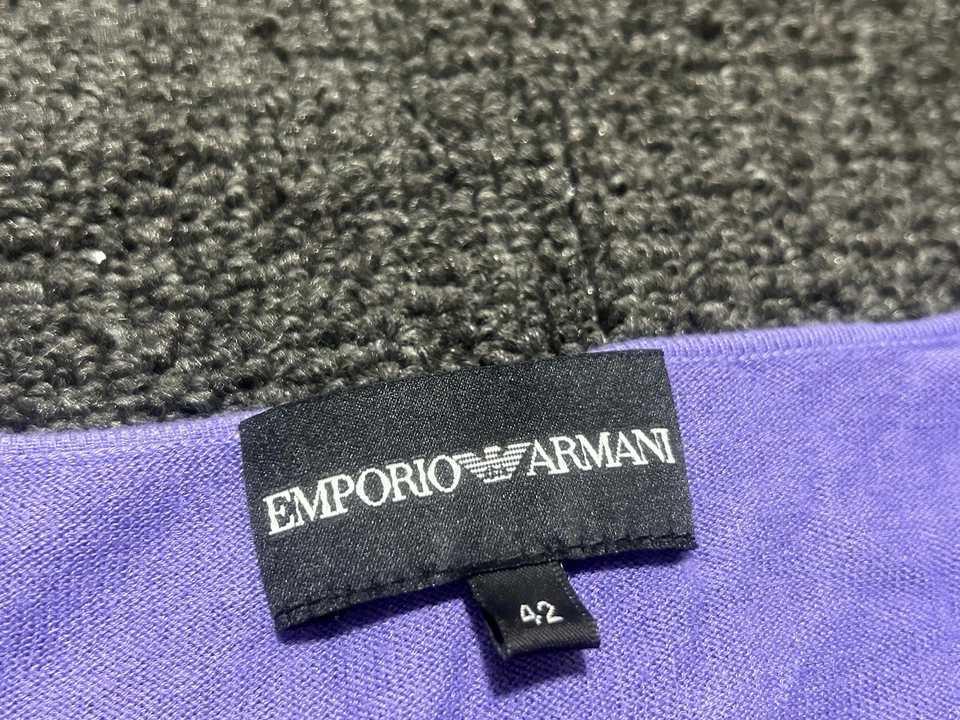 BLUSA EMPORIO ARMANI FLORAL BAMBÚ MANGA CORTA MORADO TALLA 42 Foto 3 de 4