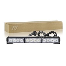 13''4LED Strobe Light Bar,for Truck Flashing Warning Hazard Beacon Red/White/Red