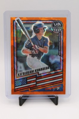 2026 Panini USA Baseball Stars & Stripes - Ka'alekahi Kuhaulua /199  Orange Ice