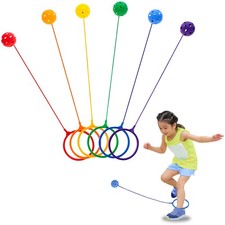 Get Out Jump Leg Swing Ball Toy Set in 6 Assorted Colors - Ankle Skip Ball Game