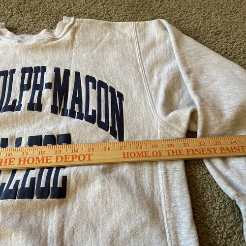 Vintage 80/90s Champion Randolph-Macon College Reverse Weave USA Crewneck Large - Picture 4 of 6