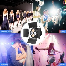 200W COB 4 LED Par Light DMX DJ Party Stage Lighting Warm Cool White Spot Light