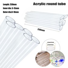 Ø8mm-18mm Przezroczysta rura akrylowa Rura z tworzywa sztucznego Pusta długość 250mm Modelarstwo Zrób to sam