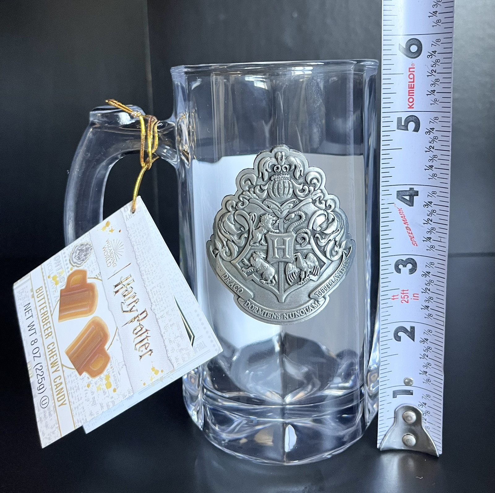 Harry Potter - Butterbeer Glass - Mug - Pewter Shield - Wizarding World *NEW*