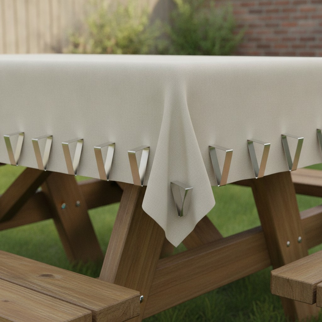 Ponure Tablecloth Clips 12 Pack Stainless Steel Picnic Table Clamps