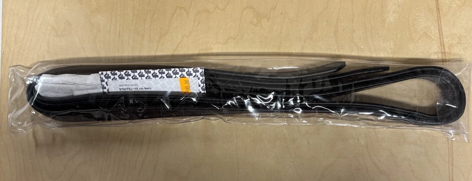 Prestige Non-Stretch Stirrup Leathers w/Flat Buckles *Made in Italy*  47" - BLK - Image 2 of 4