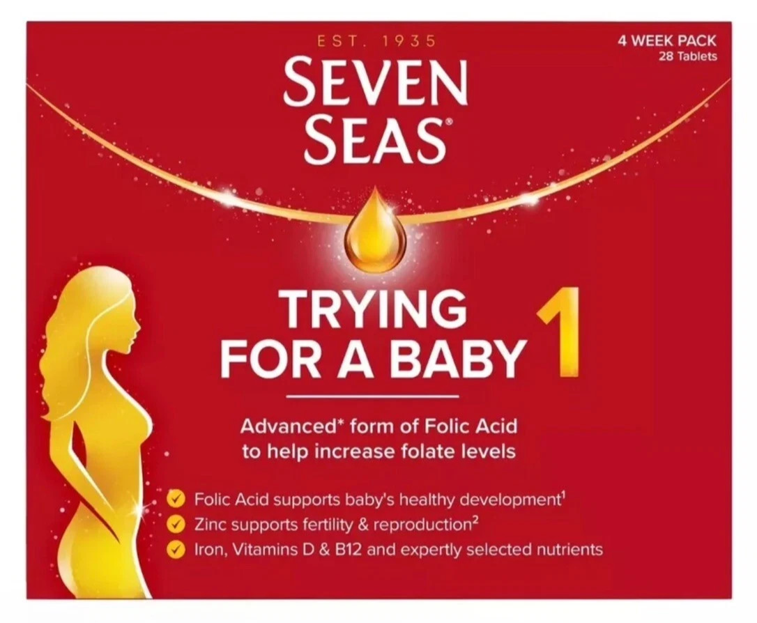 Seven Seas Trying for A Baby 1 -28 Tablets-4 WEEK FOLIC ACID, 8/2026