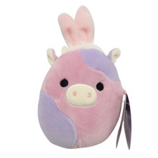 Squishmallows 4.5" Easter Patty The Cow with Bunny Ears, NWT